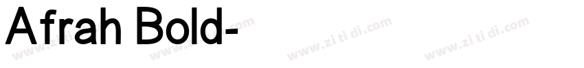 Afrah Bold字体转换